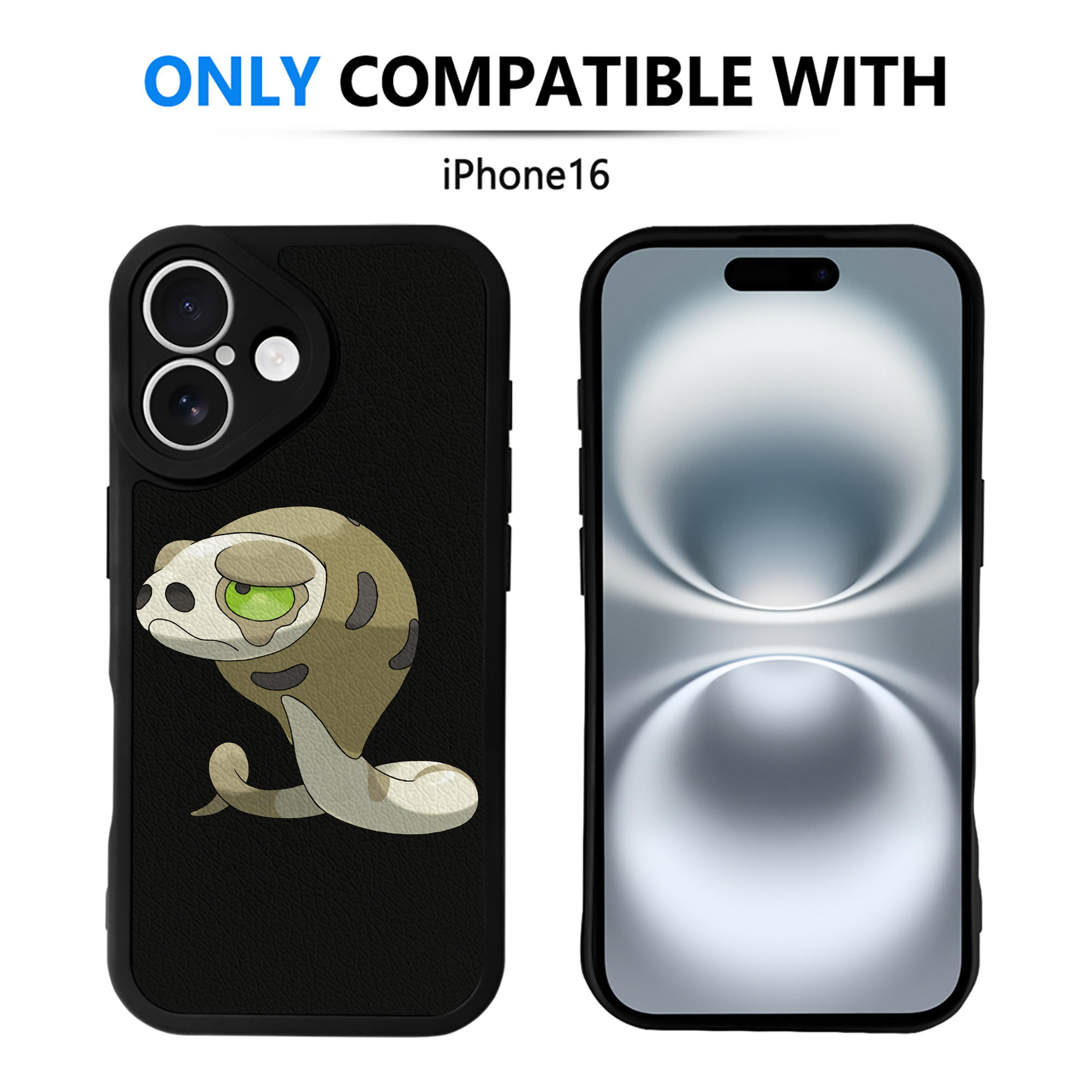 （画像用） ポケットモンスター Pokémon 【iPhone 16シリーズ対応】シリコンスマホケース（レザー調） 材質：シリコン